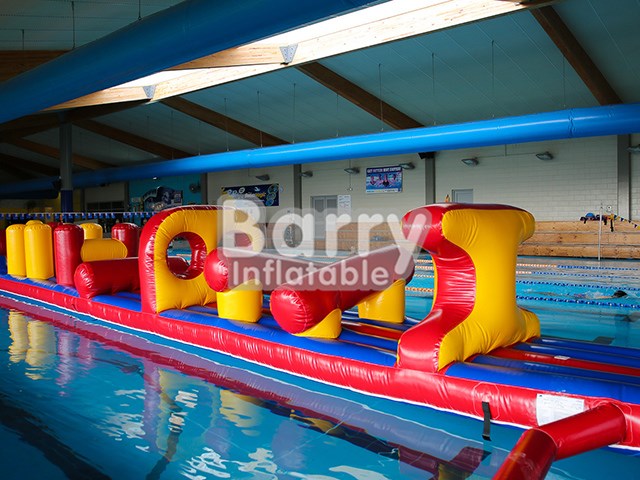 Hot Sale Long Giant Inflatable Aqua Run With Slide, Water Obstacle Price BY-AR-010